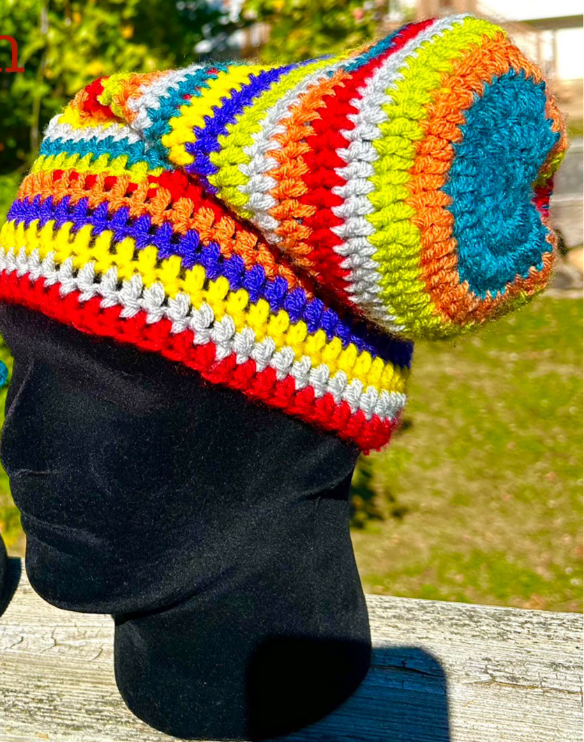 Slouch beanie🧡💚💙